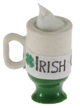 Dollhouse Miniature Irish Coffee Mug-Filled